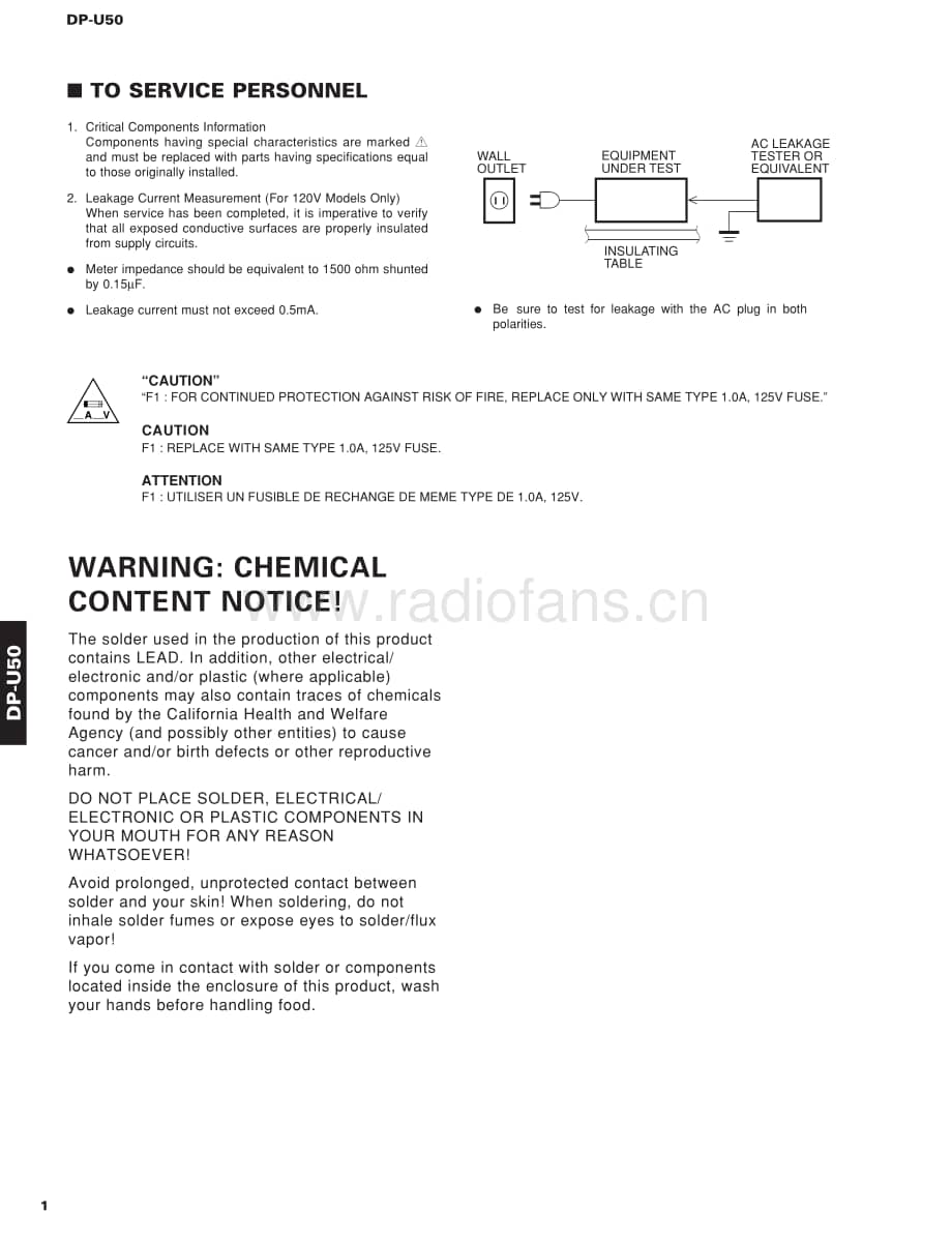 YAMAHA DP-U50 维修电路原理图.pdf_第2页