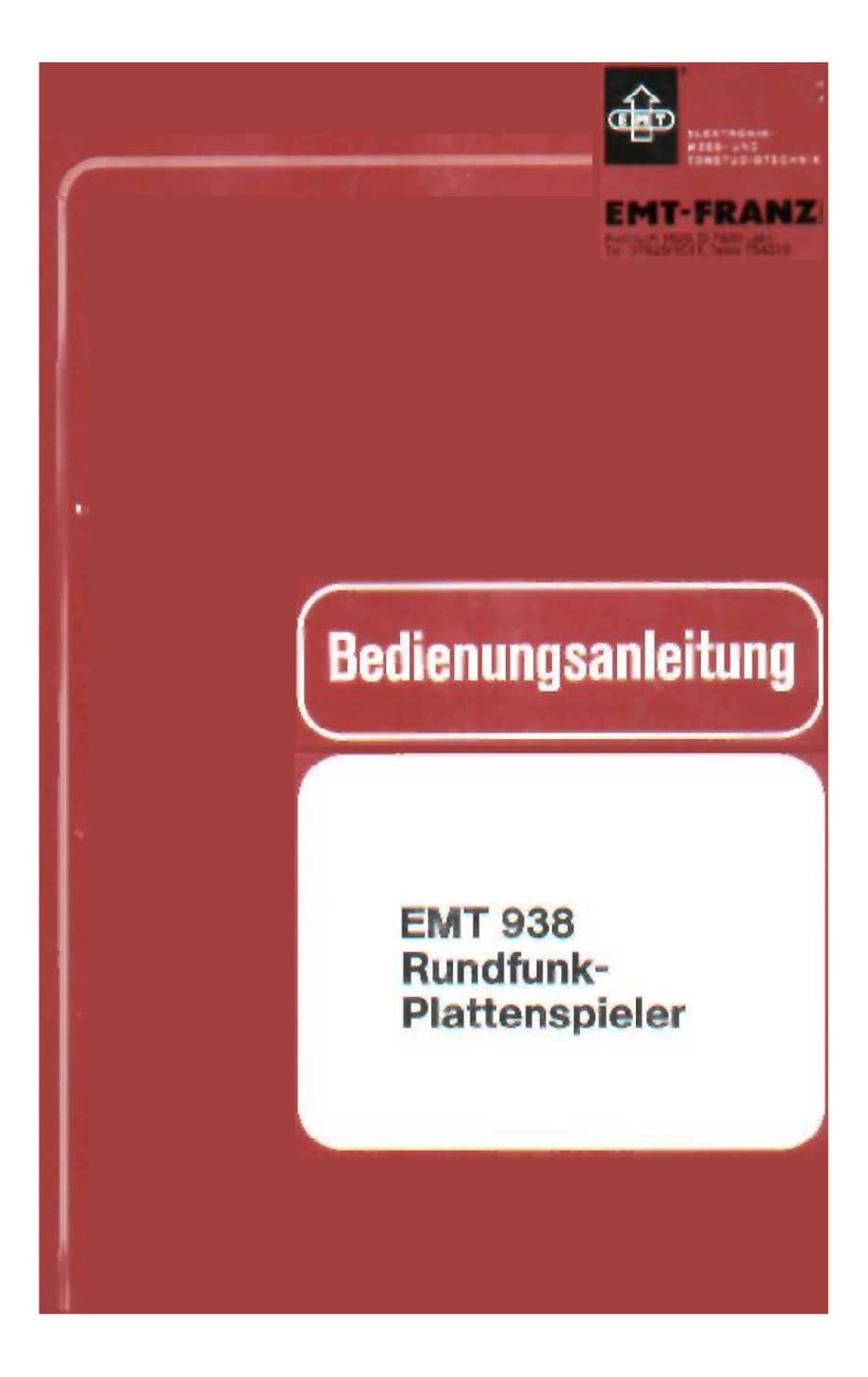 EMT_938黑胶唱机维修手册.pdf_第1页