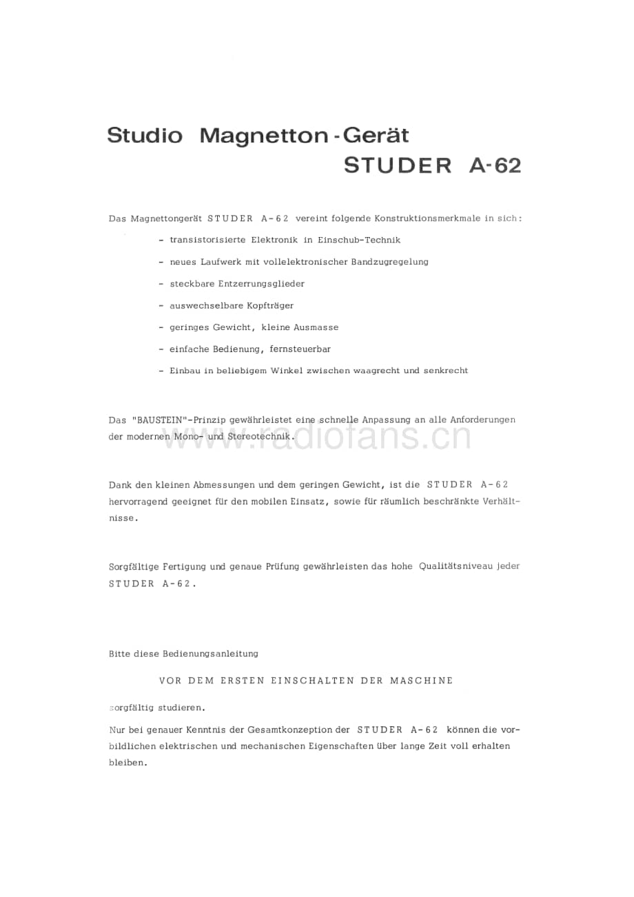 STUDER_A62_开盘机维修手册_第2页