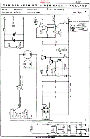 VanDerHeem_8191维修电路原理图.pdf