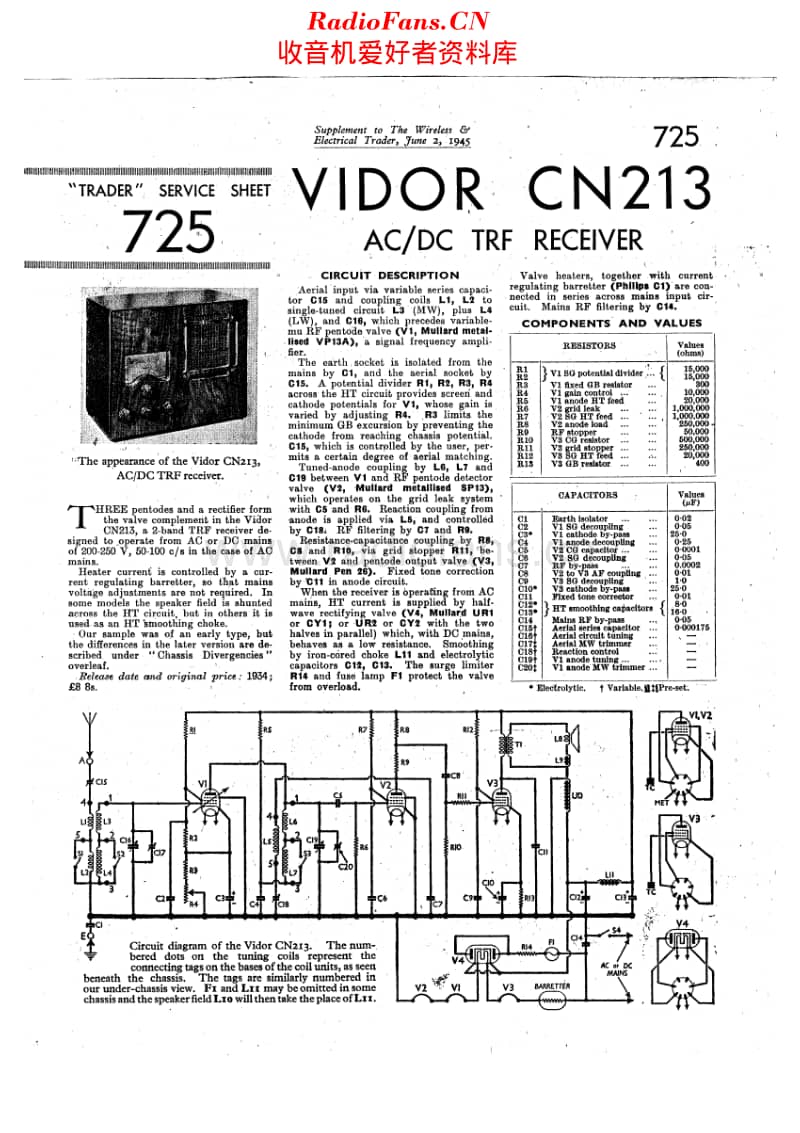Vidor_CN213维修电路原理图.pdf_第1页