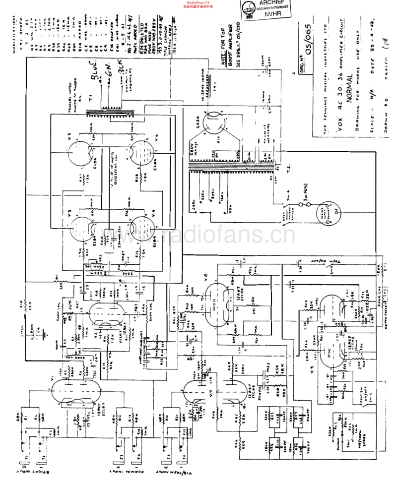 Vox_AC30维修电路原理图.pdf_第1页