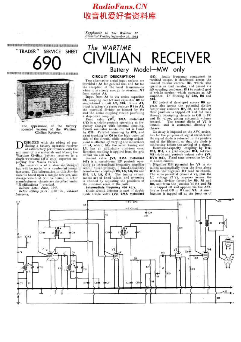 Volksontvanger_WartimeCivilianReceiverBatt维修电路原理图.pdf_第1页