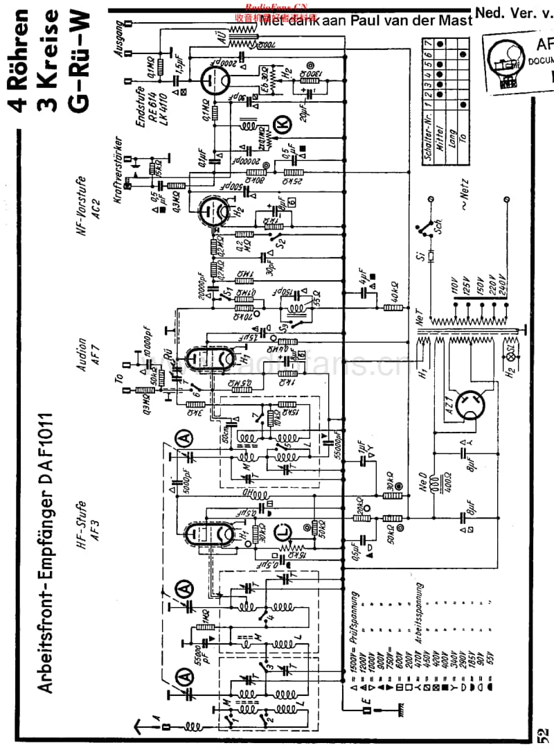 Volksontvanger_DAF1011维修电路原理图.pdf_第1页