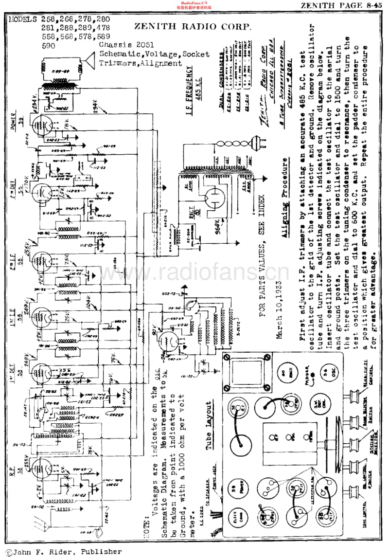 Zenith_258维修电路原理图.pdf_第1页