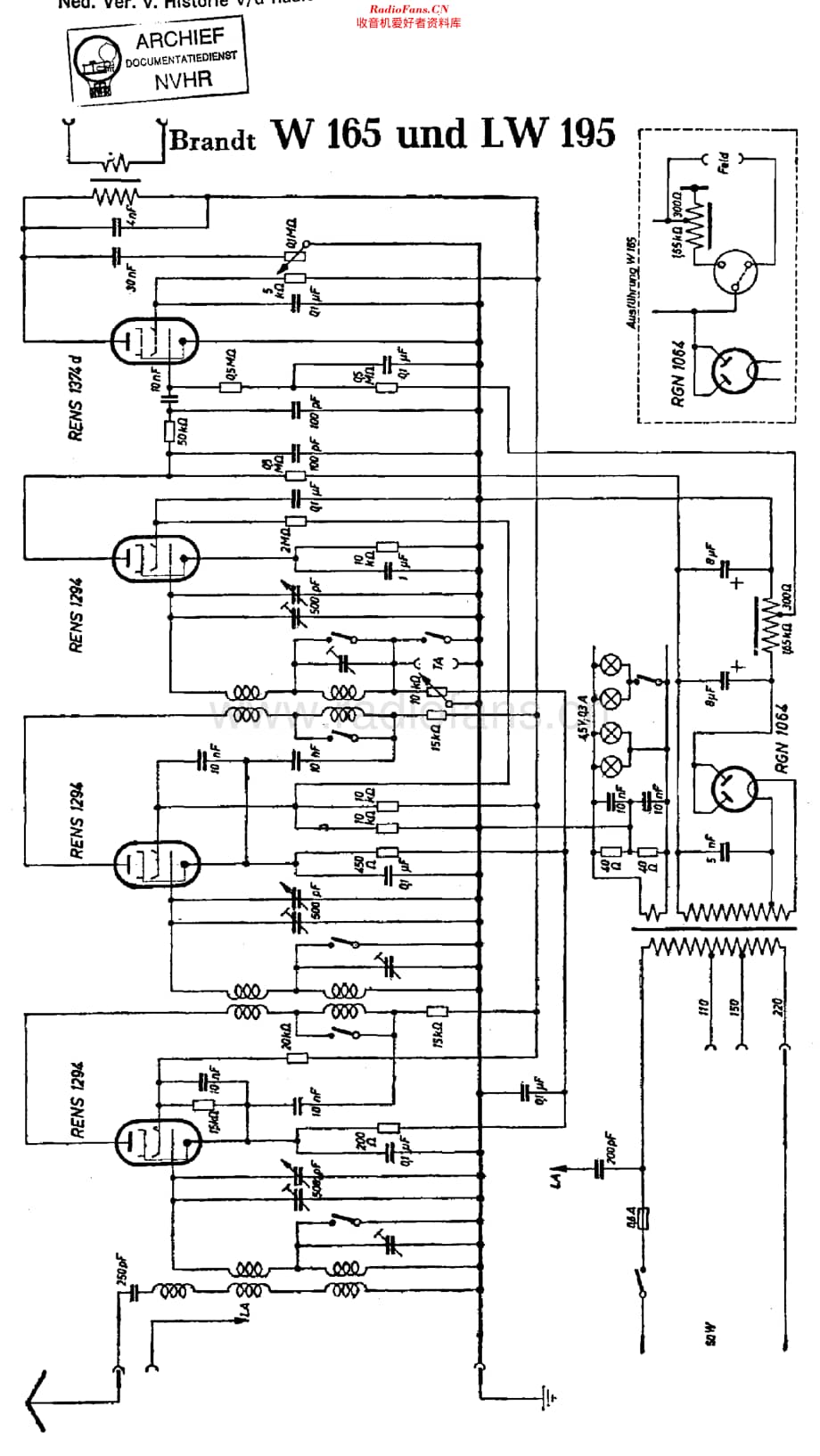 Brandt_W165维修电路原理图.pdf_第1页