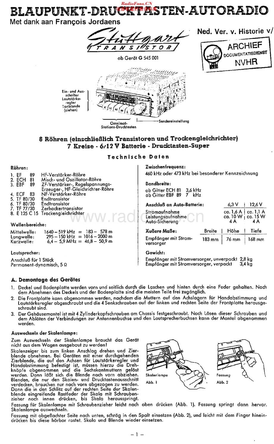 Blaupunkt_StuttgartTransistor维修电路原理图.pdf_第1页