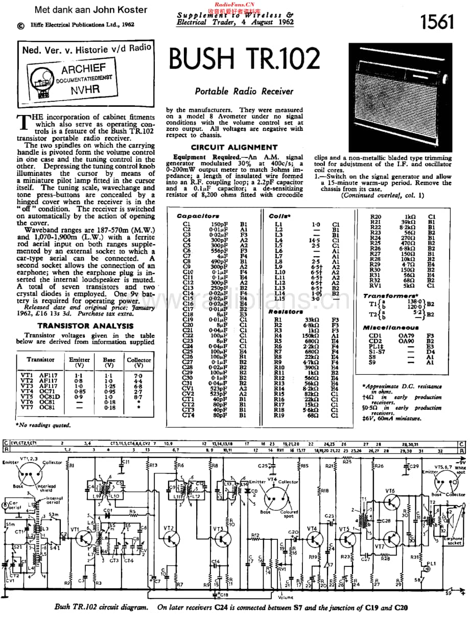 Bush_TR102维修电路原理图.pdf_第1页