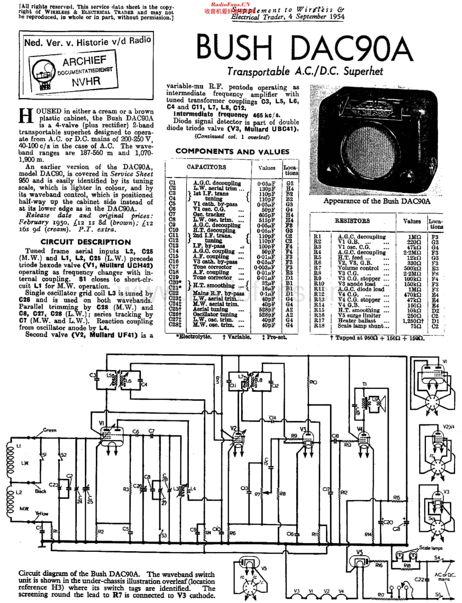 Bush_DAC90A维修电路原理图.pdf_第1页
