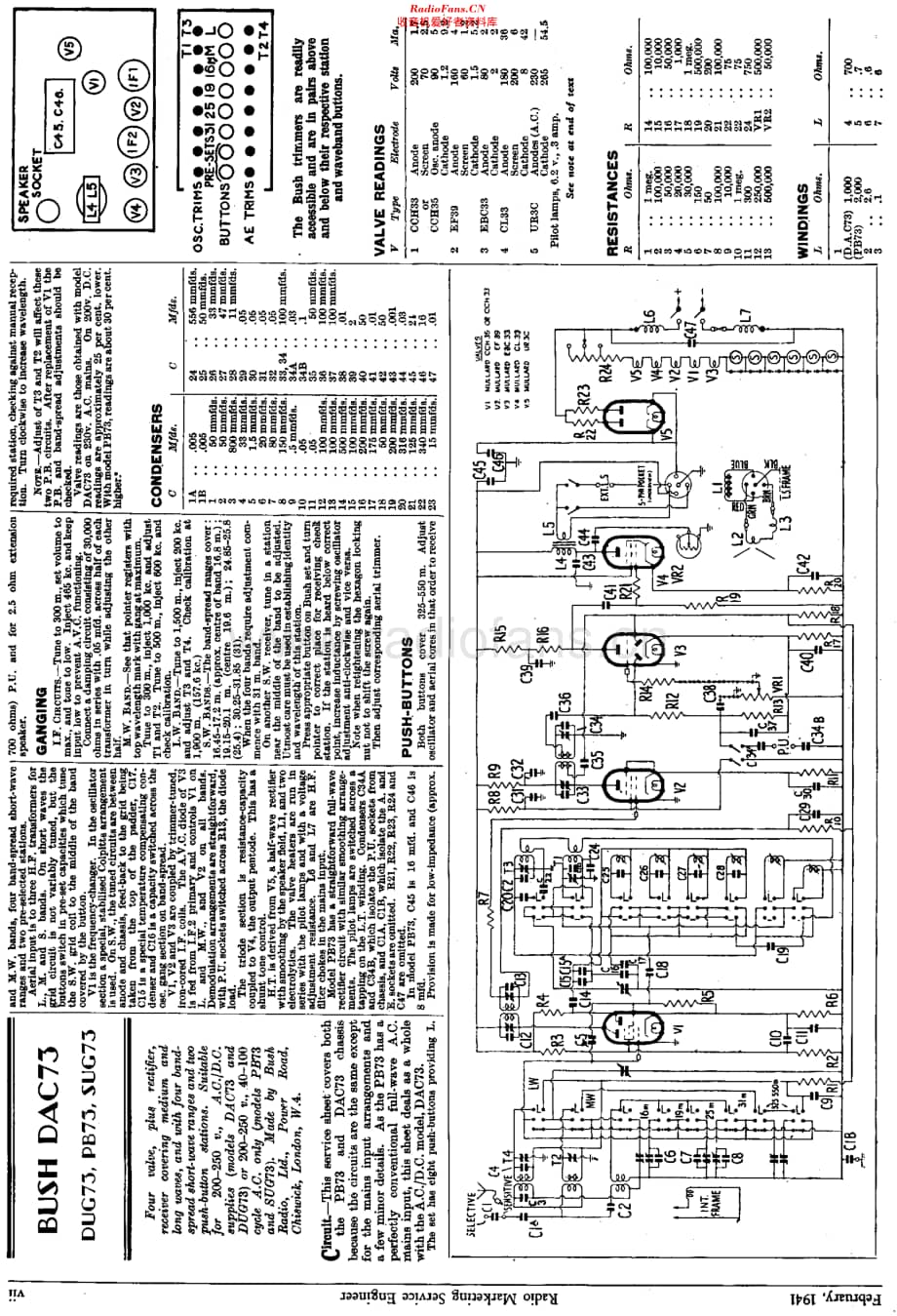 Bush_DAC73维修电路原理图.pdf_第1页