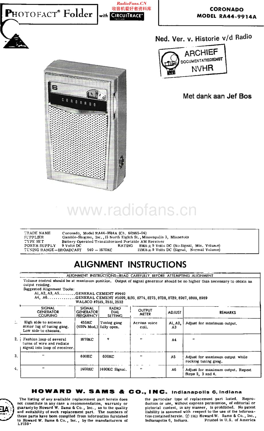 Coronado_RA44-9914维修电路原理图.pdf_第1页