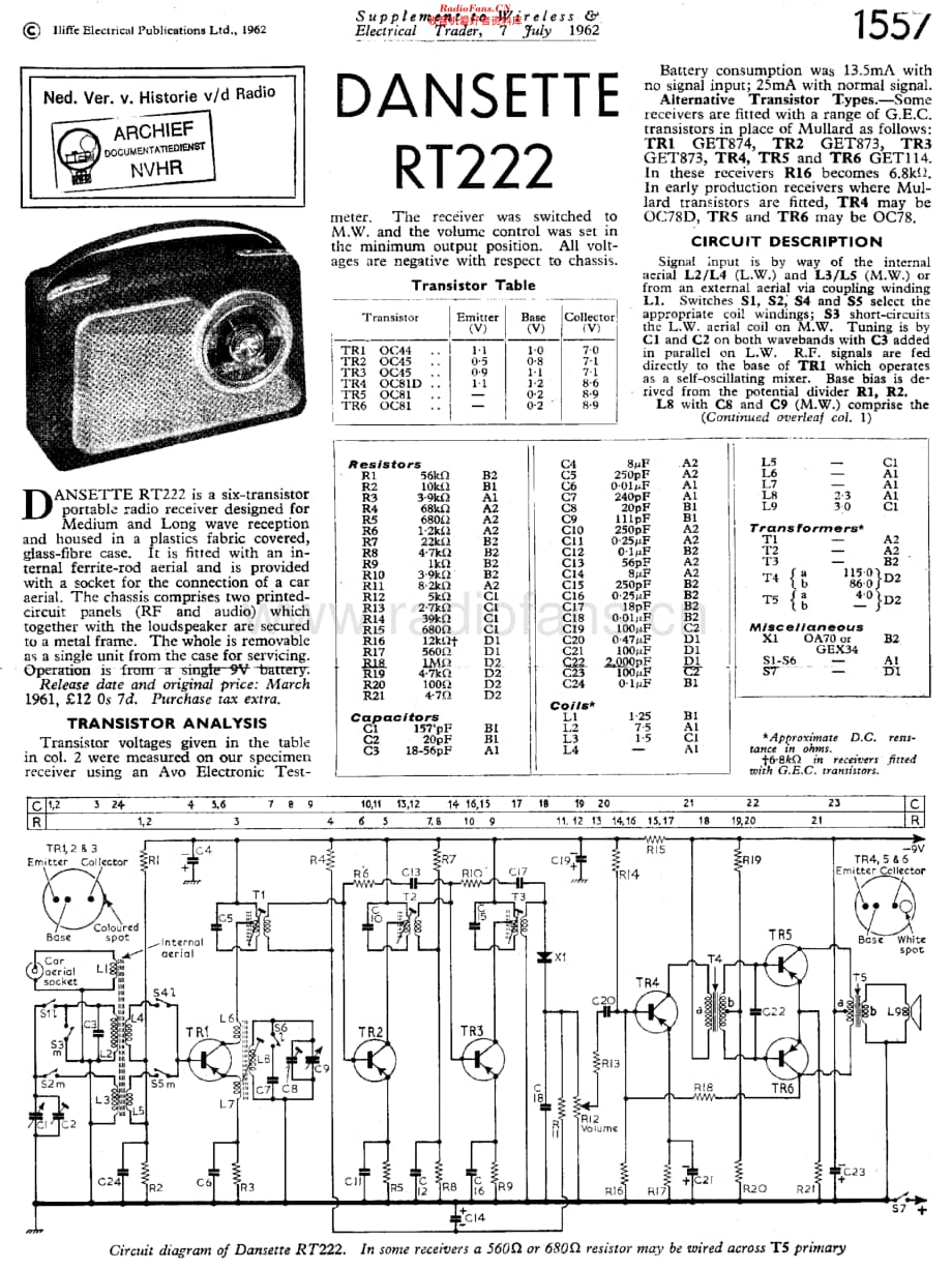 Dansette_RT222维修电路原理图.pdf_第1页