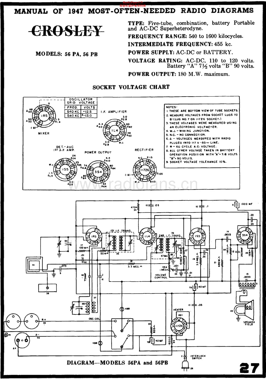 Crosley_56PA维修电路原理图.pdf_第1页