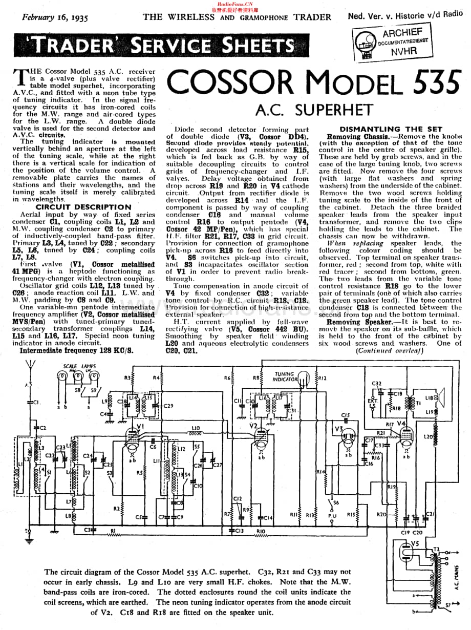 Cossor_535维修电路原理图.pdf_第1页