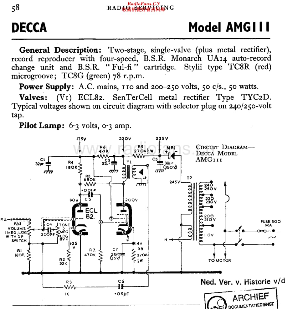 Decca_AMGIII维修电路原理图.pdf_第1页