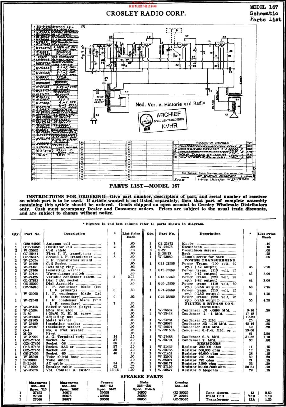 Crosley_167维修电路原理图.pdf_第1页