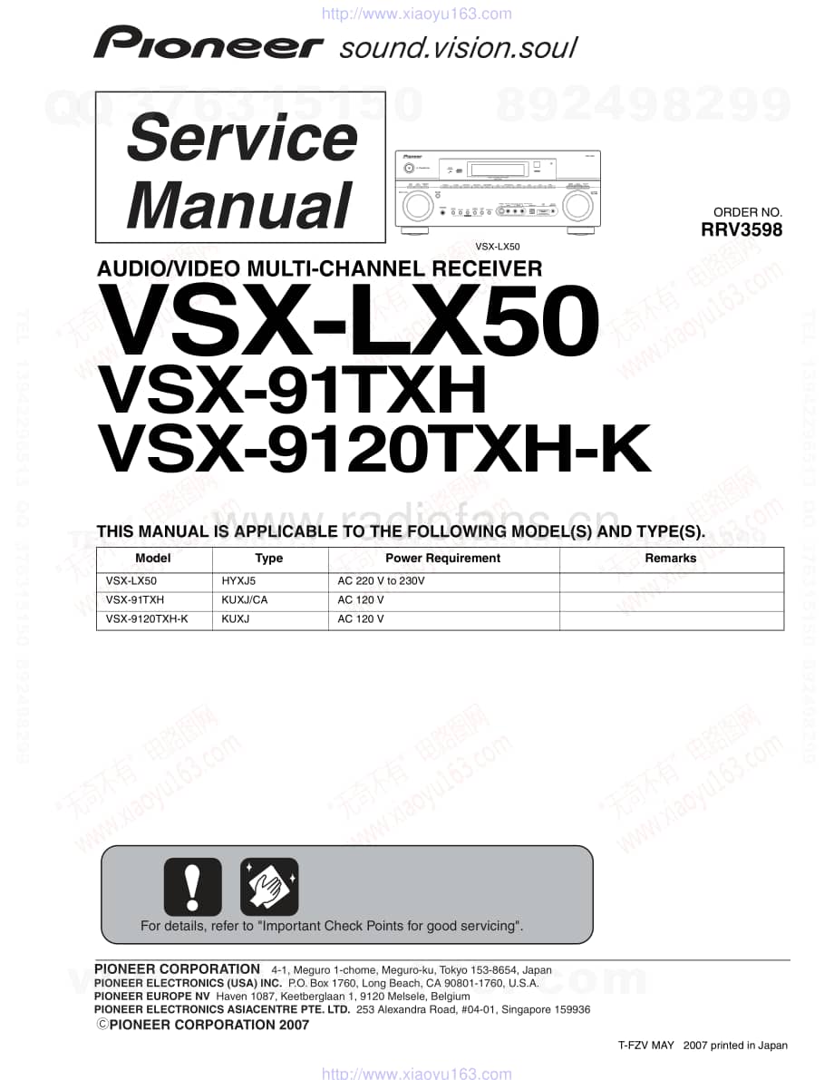 先锋VSX-91TXH维修图纸.pdf_第1页