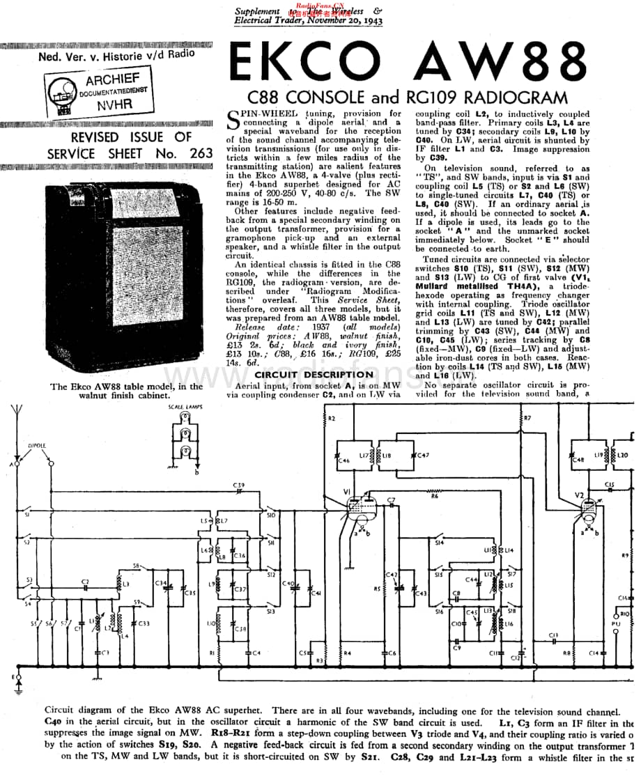Ekco_AW88维修电路原理图.pdf_第1页