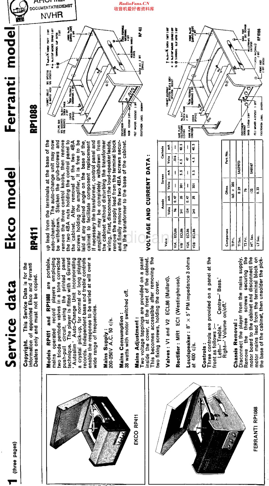 Ekco_RP411维修电路原理图.pdf_第1页