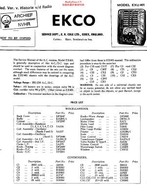 Ekco_EXU401维修电路原理图.pdf