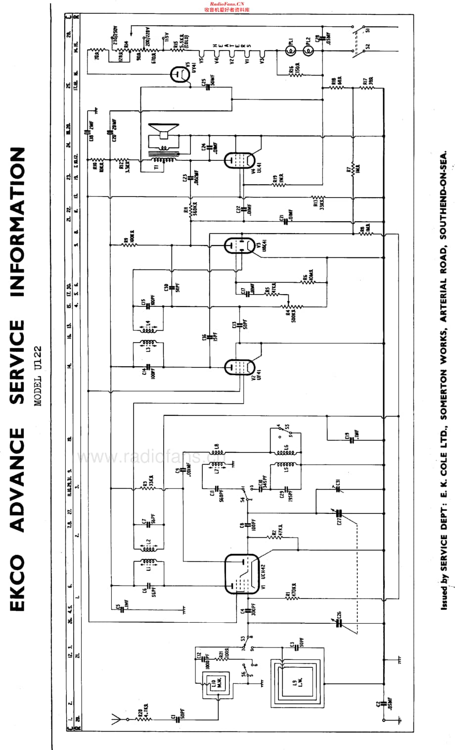 Ekco_U122维修电路原理图.pdf_第3页