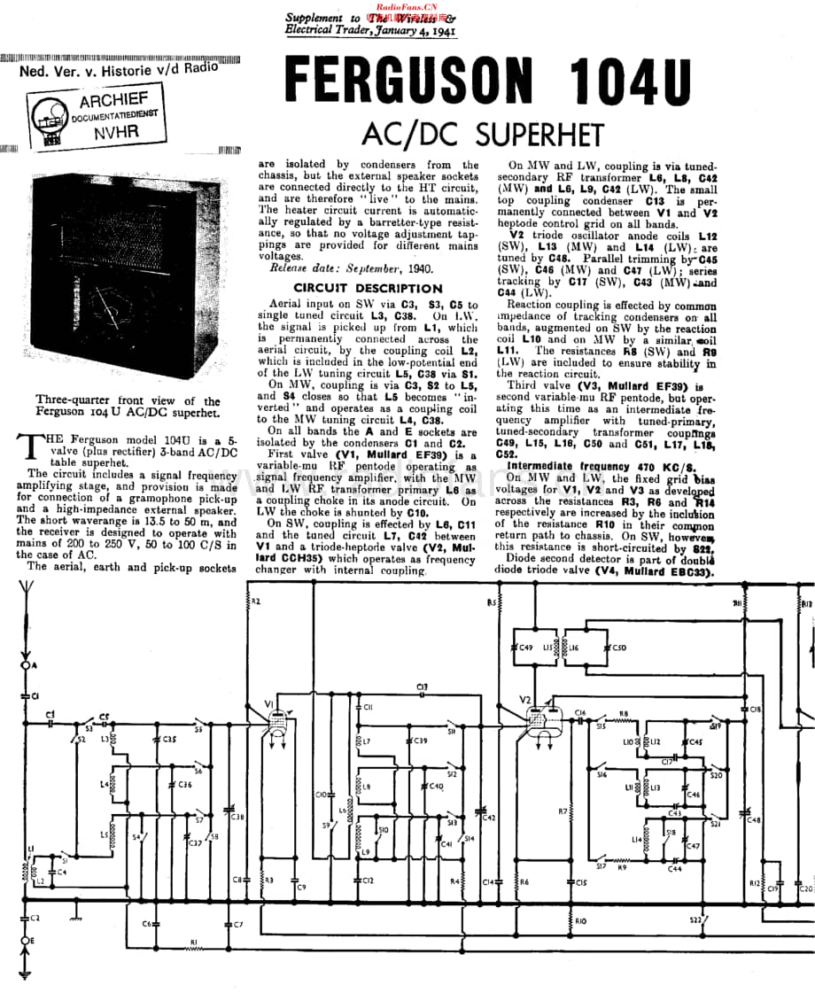 Ferguson_104U维修电路原理图.pdf_第1页