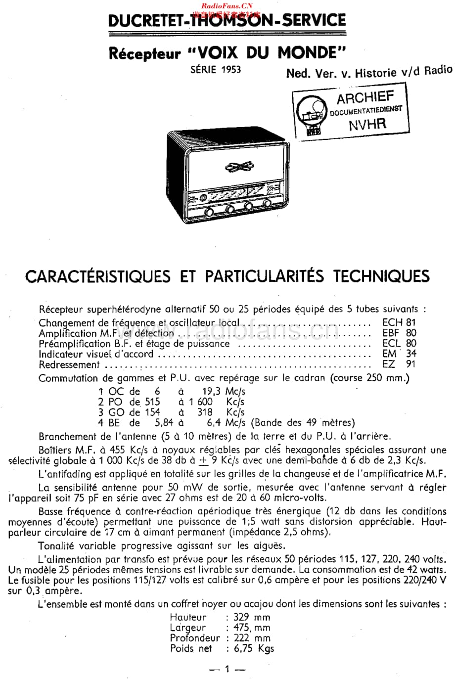 Ducretet_VoixDuMonde维修电路原理图.pdf_第1页