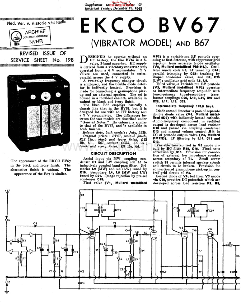 Ekco_BV67维修电路原理图.pdf_第1页