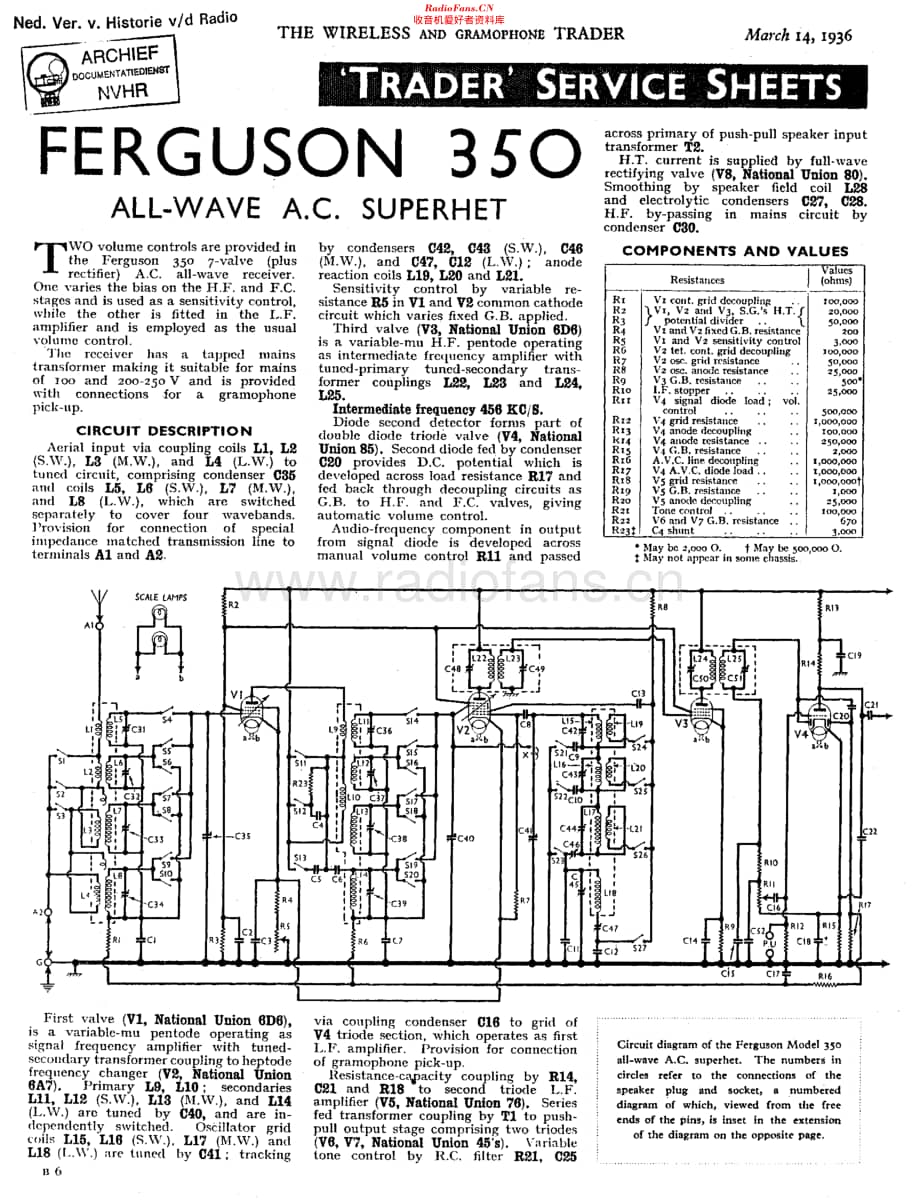 Ferguson_350维修电路原理图.pdf_第1页