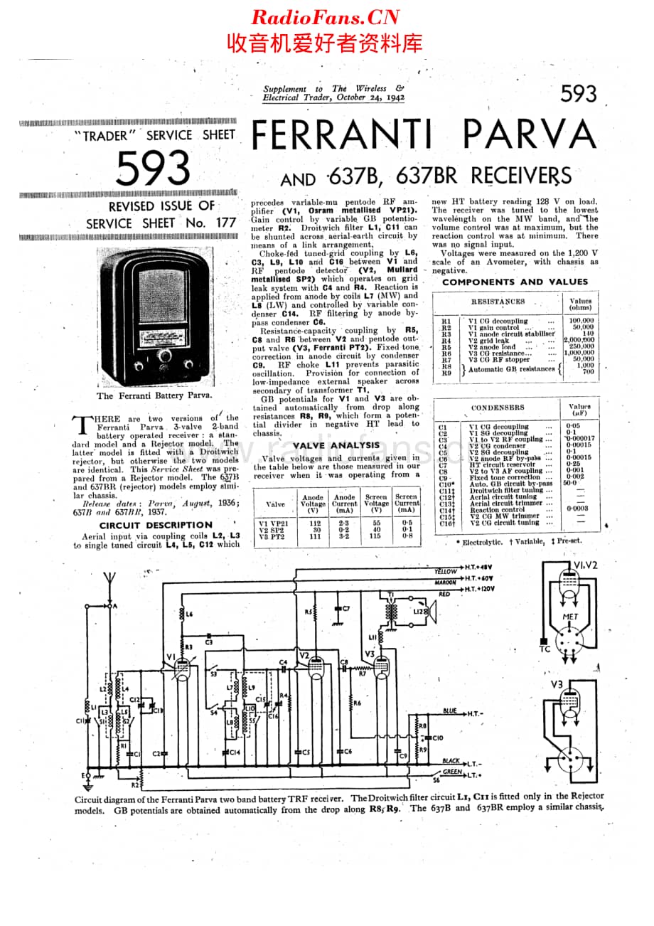 Ferranti_ParvaB维修电路原理图.pdf_第1页