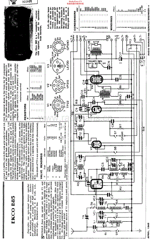 Ekco_B85维修电路原理图.pdf
