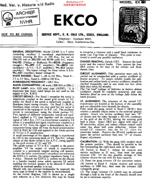 Ekco_EX401维修电路原理图.pdf