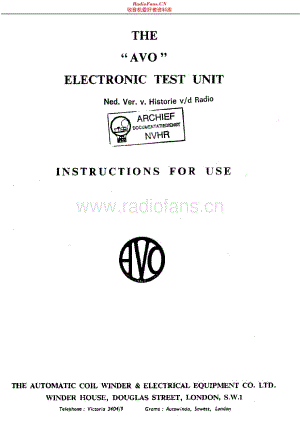 AVO_ElectronicTestUnit维修电路原理图.pdf