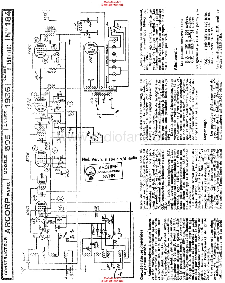 Arcorp_505维修电路原理图.pdf_第1页