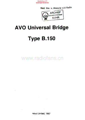 AVO_B150维修电路原理图.pdf