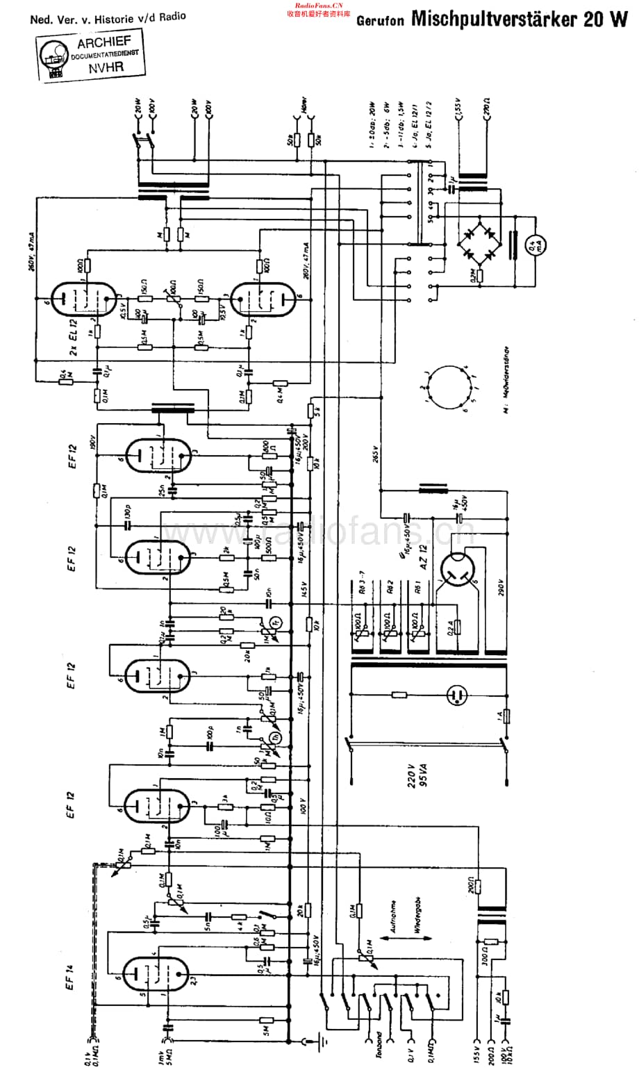 Gerufon_Mischpultverstarker维修电路原理图.pdf_第1页