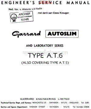 Garrard_AT6维修电路原理图.pdf