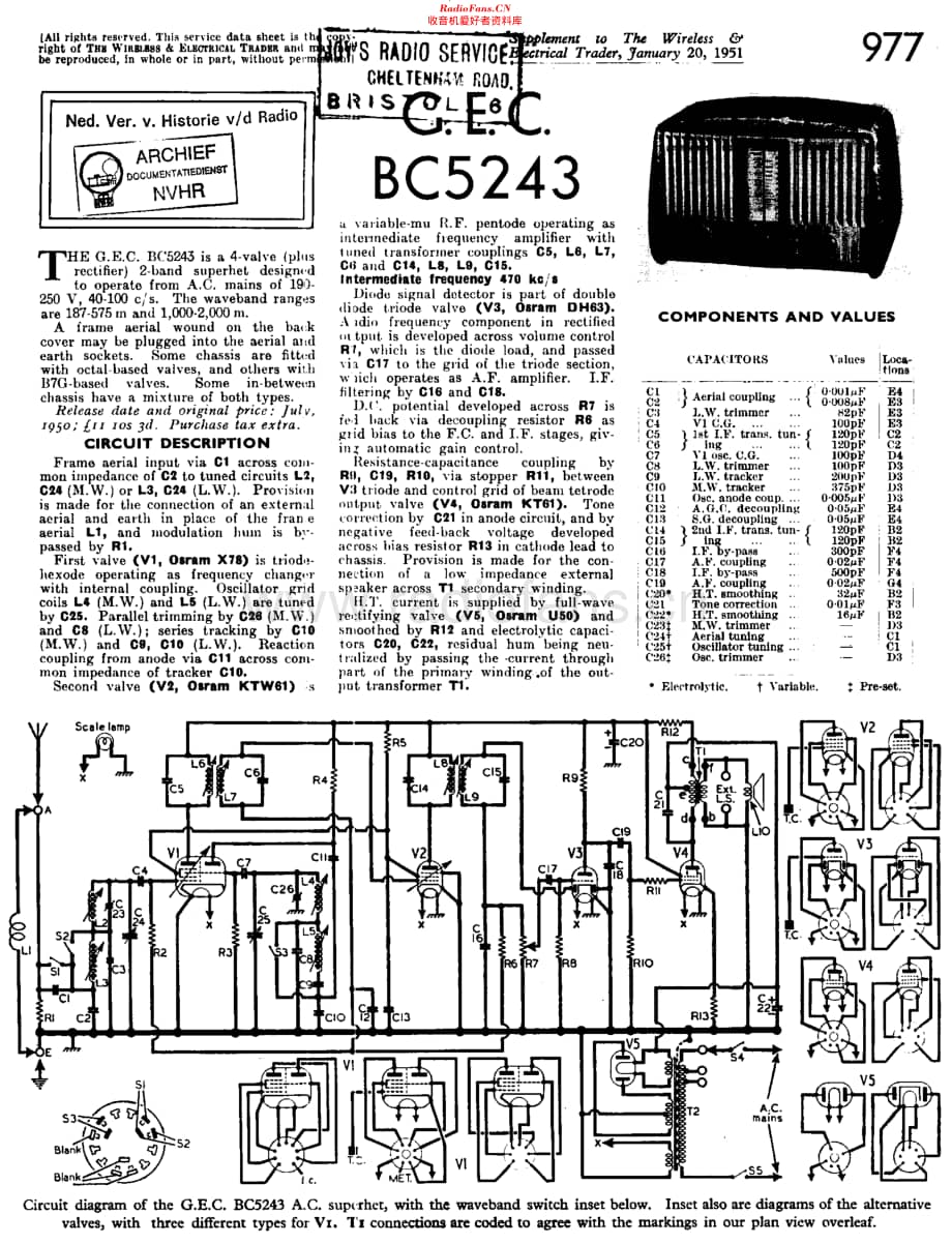 Gecophone_BC5243维修电路原理图.pdf_第1页