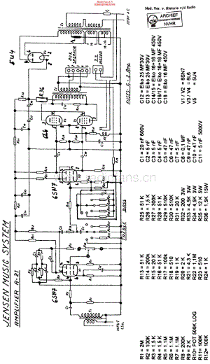 Jensen_A21维修电路原理图.pdf