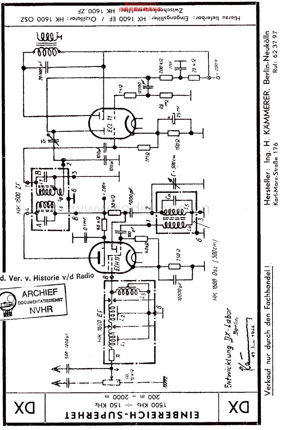 Kammerer_HK1600维修电路原理图.pdf_第1页