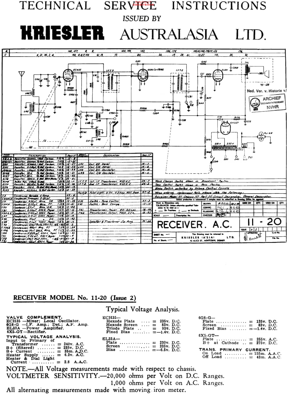 Kriesler_11-20维修电路原理图.pdf_第1页