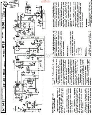 LafayetteFrance_638维修电路原理图.pdf