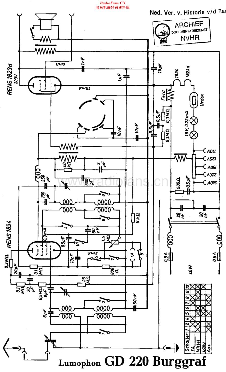 Lumophon_GD220维修电路原理图.pdf_第1页