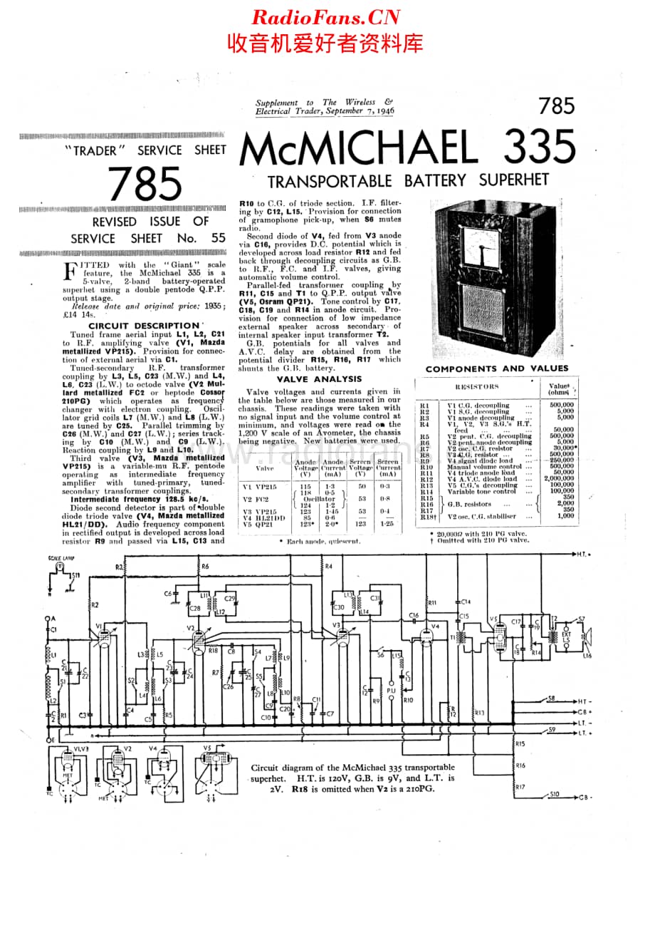 McMichael_335 维修电路原理图.pdf_第1页
