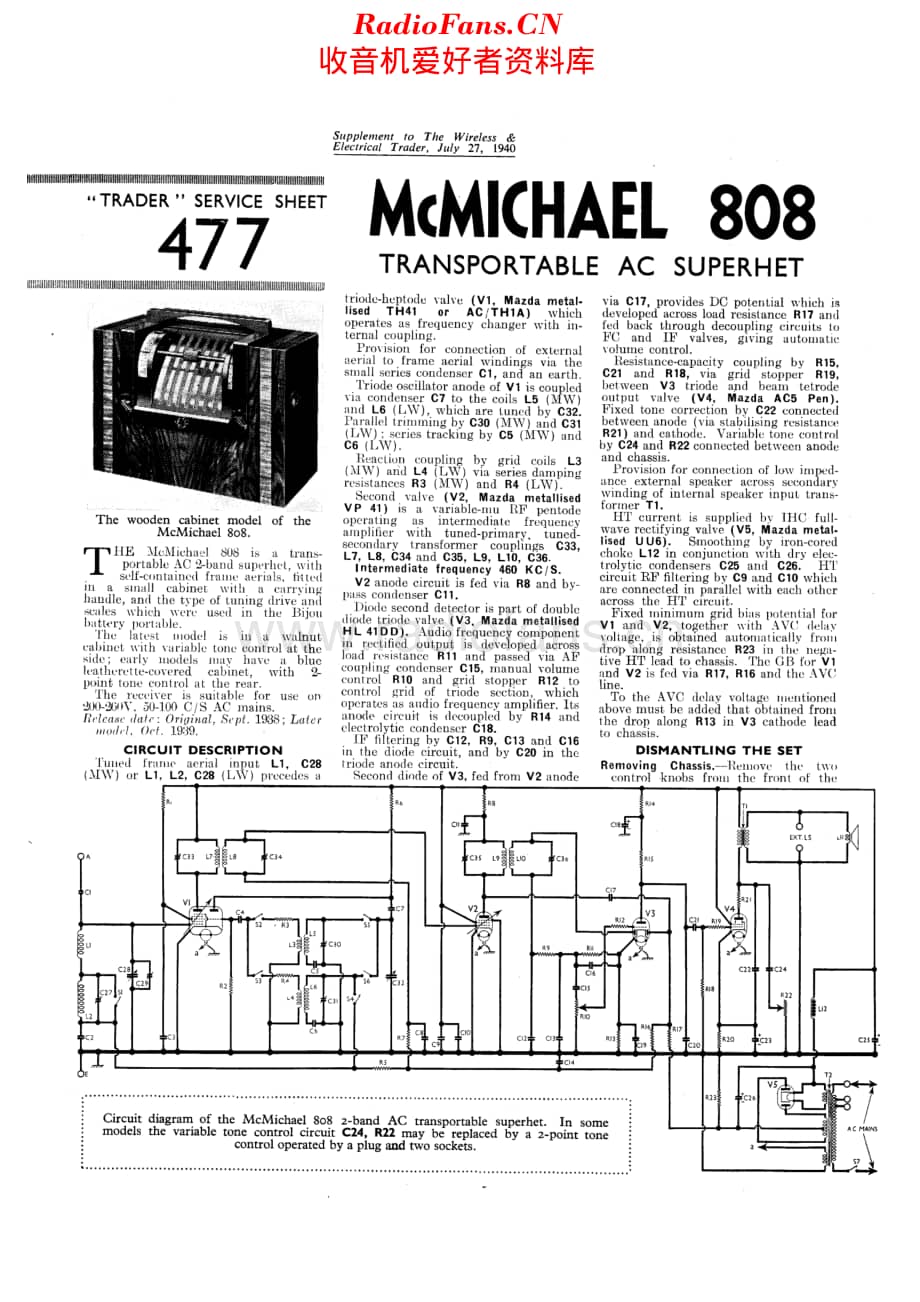 McMichael_808 维修电路原理图.pdf_第1页