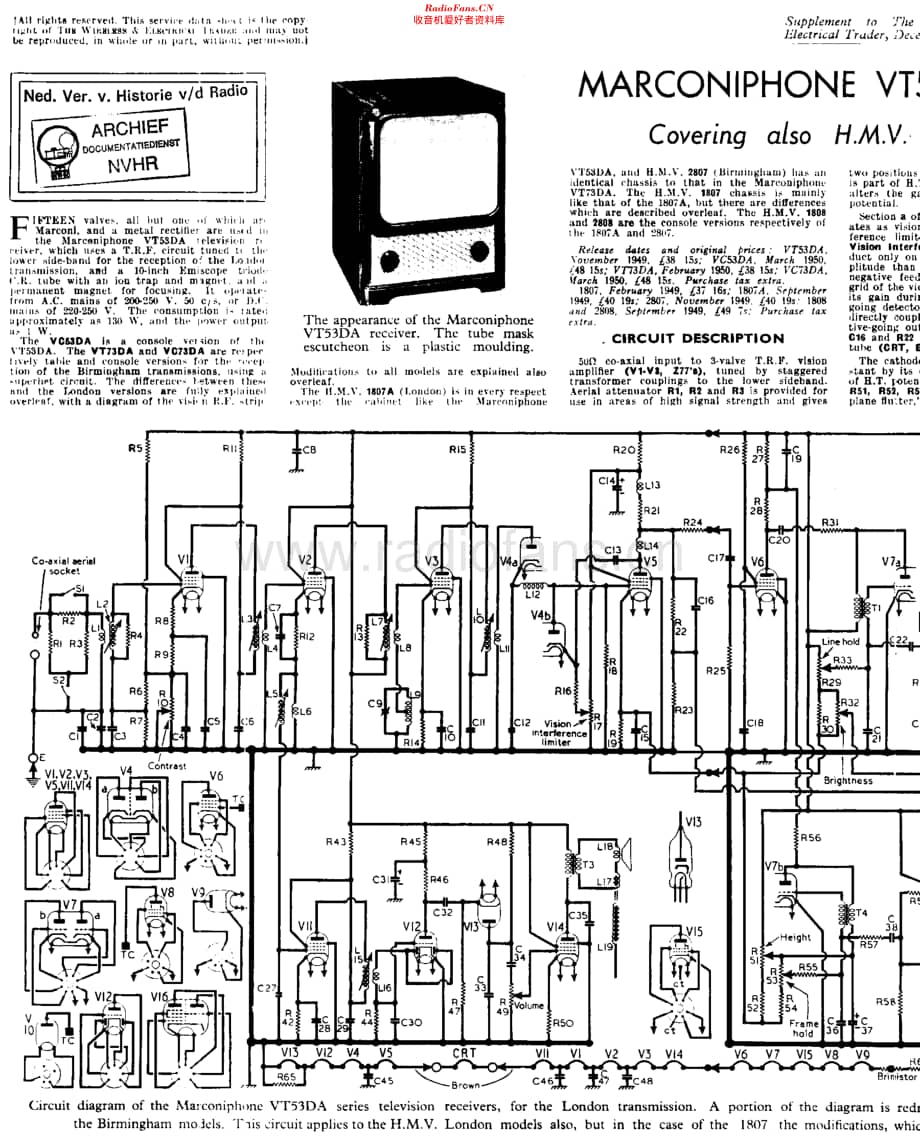 Marconiphone_VT53DA 维修电路原理图.pdf_第1页