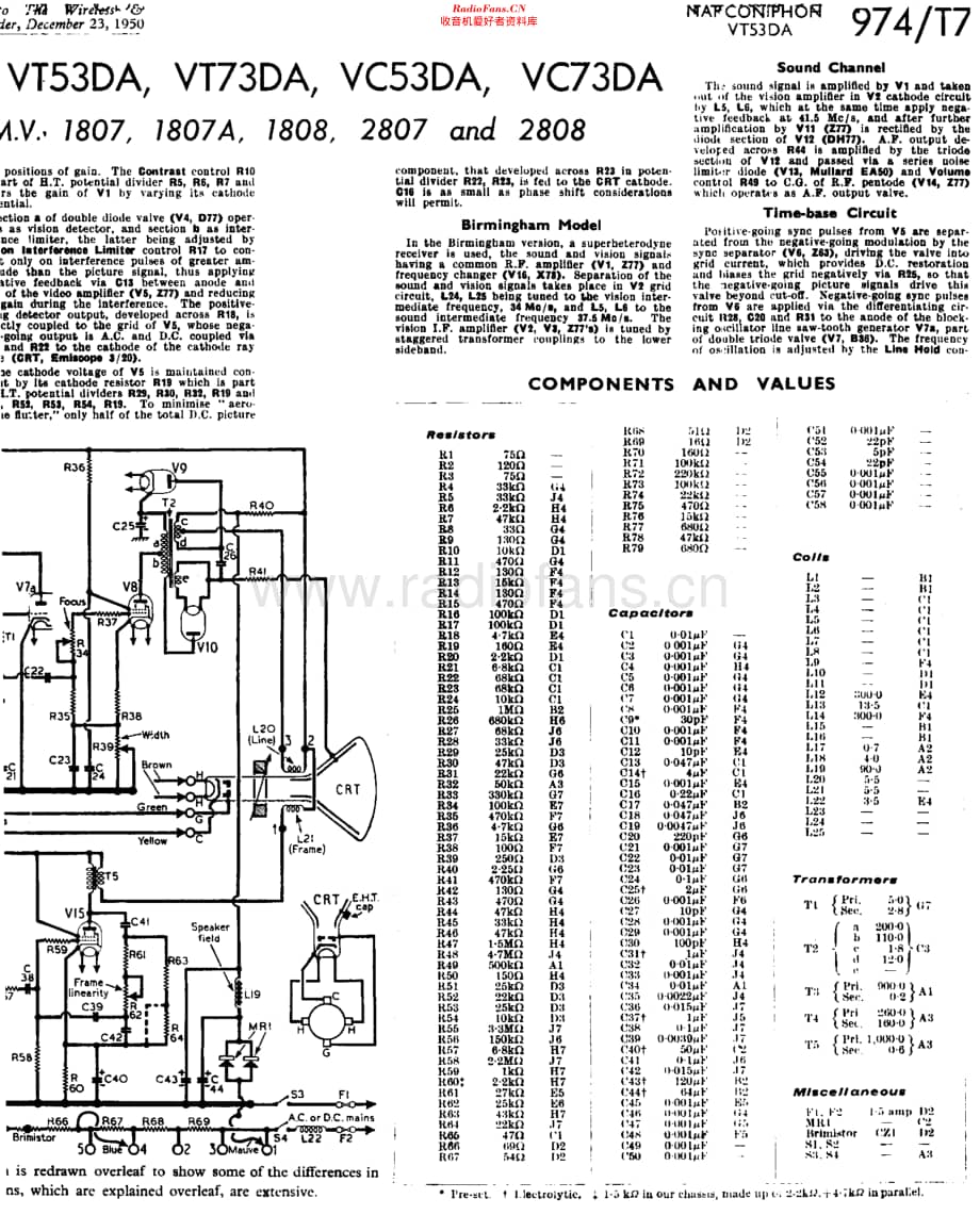 Marconiphone_VT53DA 维修电路原理图.pdf_第2页