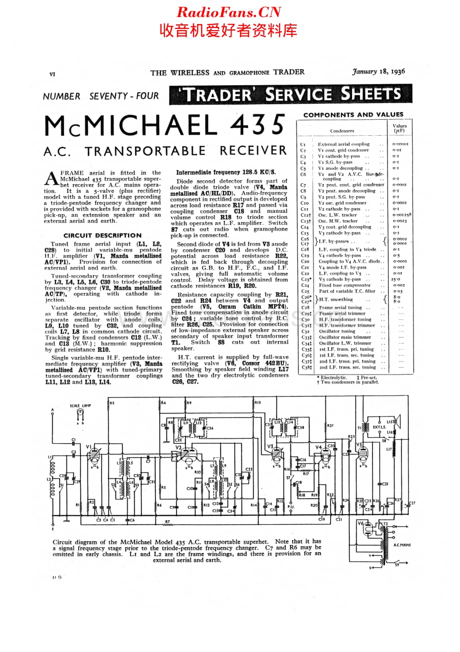 McMichael_435 维修电路原理图.pdf_第1页