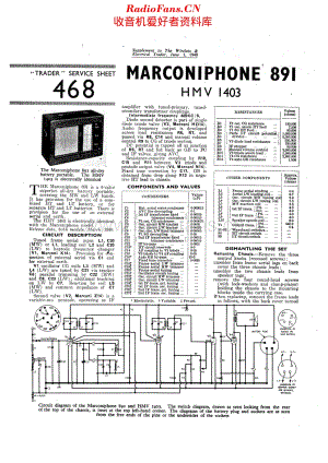 Marconiphone_891 维修电路原理图.pdf