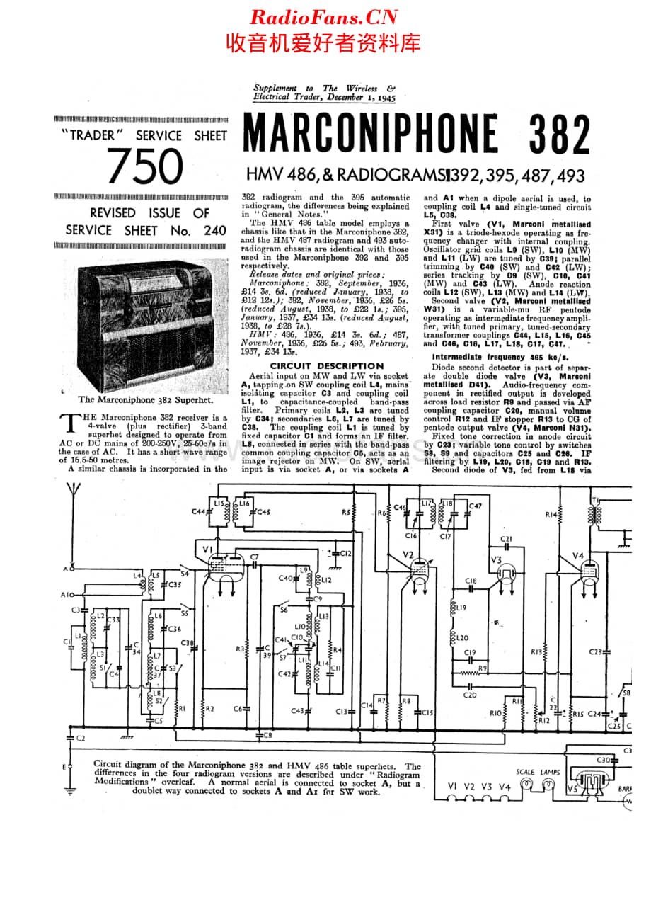 Marconiphone_382 维修电路原理图.pdf_第1页